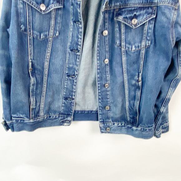 American Eagle Small Womens Blue Denim Jean Jacket - Picture 3 of 8